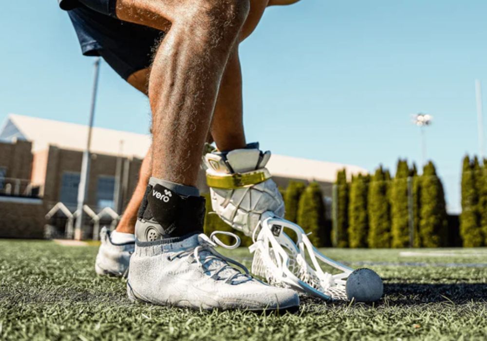 Vero Ankle Brace on a lacrosse player